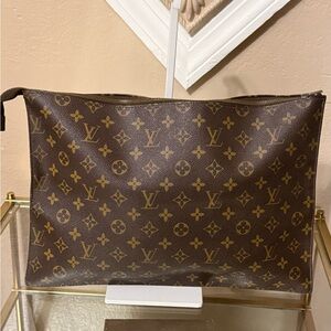 Louis Vuitton Monogram Brown large cosmetics Bag